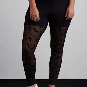 Torrid Bats and moons mesh leggings